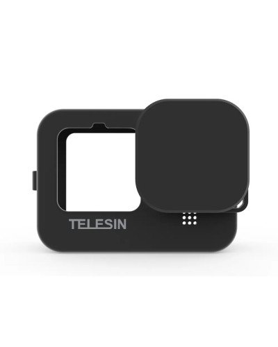 TELESIN Black Silicone Soft Case Protector Used For GoPro 12/11/10/9