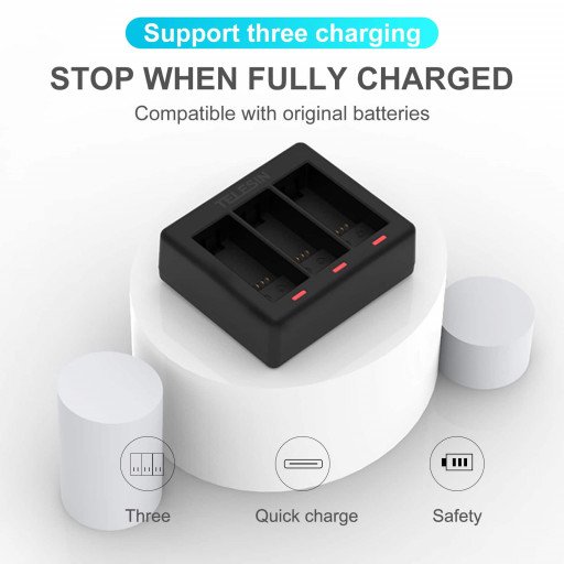 Telesin Triple Battery Charger for GoPro Hero 12/11/10/9