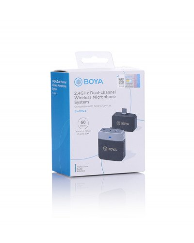 BOYA BY-M1V3 2.4GHz Dual-Channel Wireless Microphone System