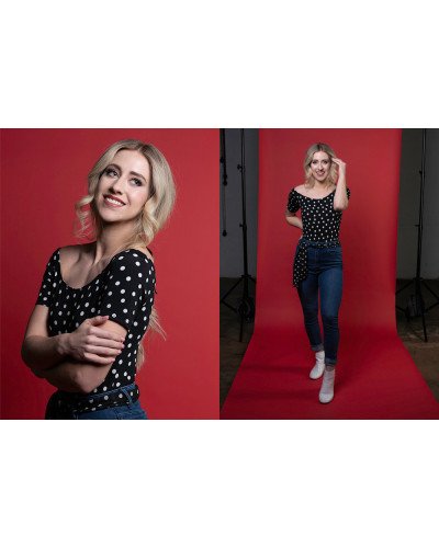 Background Paper Rolls 1.36x11mm Scarlet 