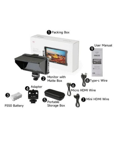 Viltrox 5.5" DC-550 Pro Series Portable On-Camera HD Touch Screen Monitor Viltrox 5.5" DC-550 Pro Series Portable On-Camera HD Touch Screen Monitor