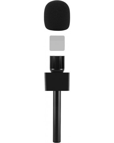 Microphone Interview GO Handheld Adapter with Foam and Plastic Flag