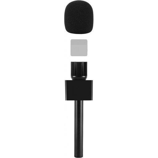 Microphone Interview GO Handheld Adapter with Foam and Plastic Flag