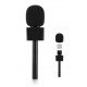 Microphone Interview GO Handheld Adapter with Foam and Plastic Flag