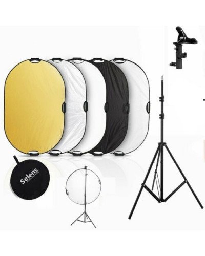 120x180CM 5in1 Reflector With Background Stand & Clamp Kit