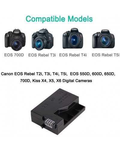 Power Bank Supply USB Adapter DC Coupler LP-E8 for Canon EOS 550D 600D 650D 700D