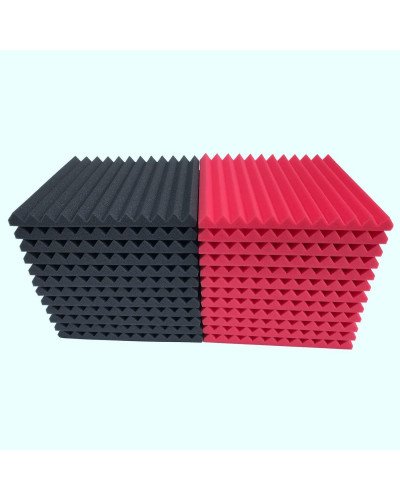 Black&Red Charcoal Acoustic Foam 1inch X 12 X 12 inch Black&Red Charcoal Acoustic Foam 1inch X 12 X 12 inch