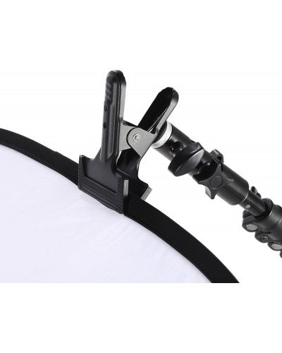 Photography Reflector Holder For Light Stand, Photo Video Studio Heavy Duty Metal Clamp Holder