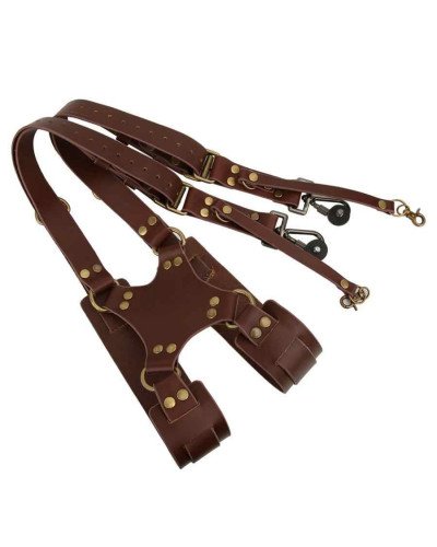 Adjustable Leather Double Shoulder Camera Strap