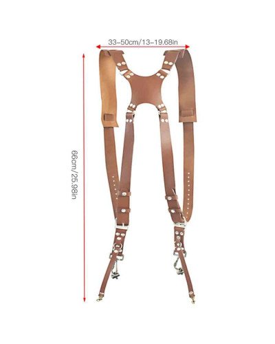 Adjustable Leather Double Shoulder Camera Strap