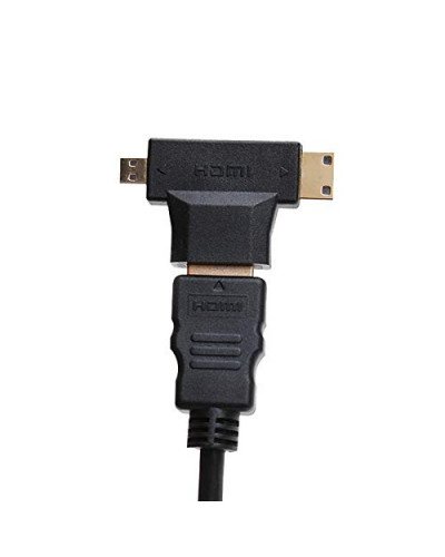 3 in 1 HDMI Female to Mini HDMI Male + Micro HDMI Male Adapter Connector 3 in 1 HDMI Female to Mini HDMI Male + Micro HDMI Male Adapter Connector