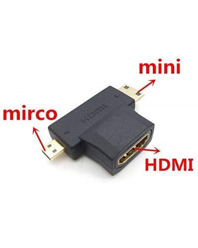 3 in 1 HDMI Female to Mini HDMI Male + Micro HDMI Male Adapter Connector 3 in 1 HDMI Female to Mini HDMI Male + Micro HDMI Male Adapter Connector