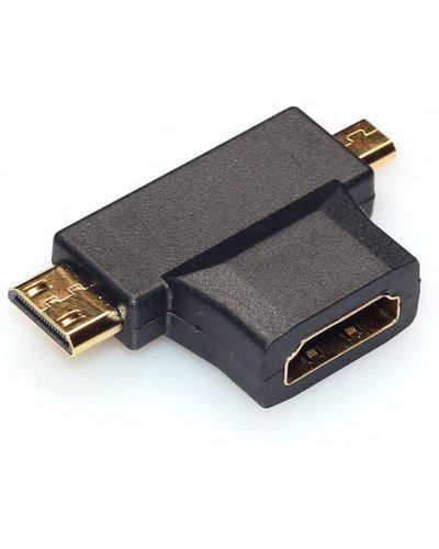3 in 1 HDMI Female to Mini HDMI Male + Micro HDMI Male Adapter Connector 3 in 1 HDMI Female to Mini HDMI Male + Micro HDMI Male Adapter Connector