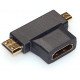 3 in 1 HDMI Female to Mini HDMI Male + Micro HDMI Male Adapter Connector 3 in 1 HDMI Female to Mini HDMI Male + Micro HDMI Male Adapter Connector