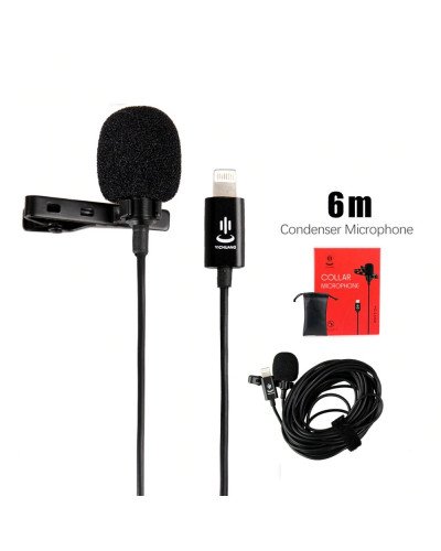 YC-LM22 II 6m Professional Lavalier Lightning Microphone for iPhone