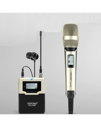  Portable Wireless Microphone For DSLR Camera UHF Handheld Cordless Microphone 