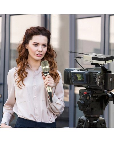  Portable Wireless Microphone For DSLR Camera UHF Handheld Cordless Microphone 