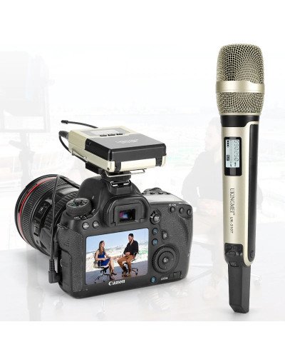  Portable Wireless Microphone For DSLR Camera UHF Handheld Cordless Microphone 