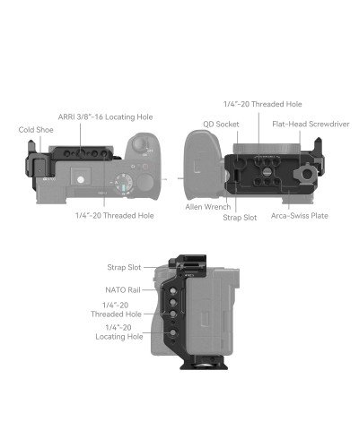 SmallRig Half Cage for Sony Alpha 6700/6600/6500/6400