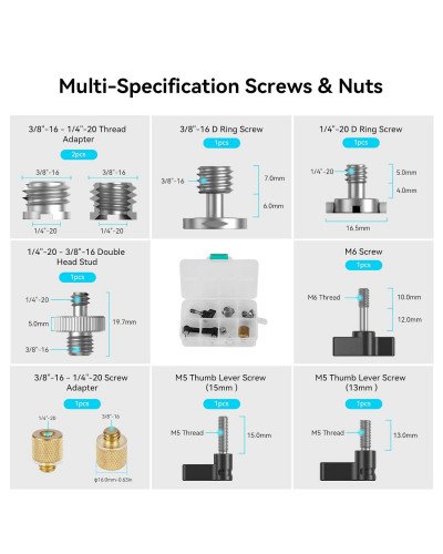 SmallRig Screw Ratchet Wingnut Set