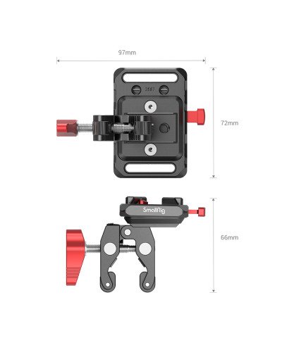 SmallRig Mini V Mount Battery Plate with Crab-Shaped Clamp