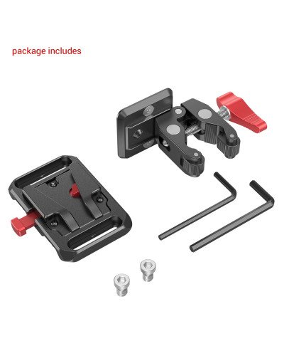 SmallRig Mini V Mount Battery Plate with Crab-Shaped Clamp
