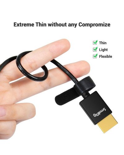 SmallRig Ultra-Slim 4K HDMI Data Cable (D to A) (35cm)