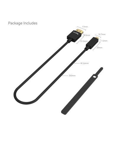 SmallRig Ultra-Slim 4K HDMI Data Cable (D to A) (35cm)