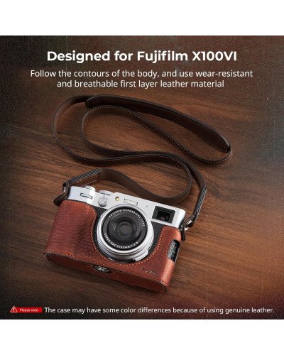 SmallRig Leather Half Case Kit for FUJIFILM X100VI (Brown)