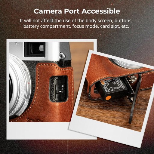 SmallRig Leather Half Case Kit for FUJIFILM X100VI (Brown)