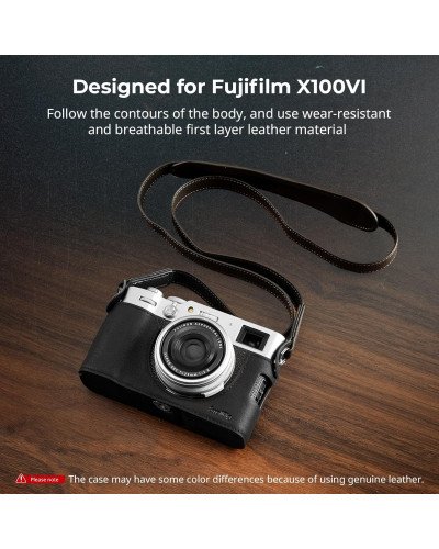 SmallRig Leather Half Case Kit for FUJIFILM X100VI (Black) SmallRig Leather Half Case Kit for FUJIFILM X100VI (Black)