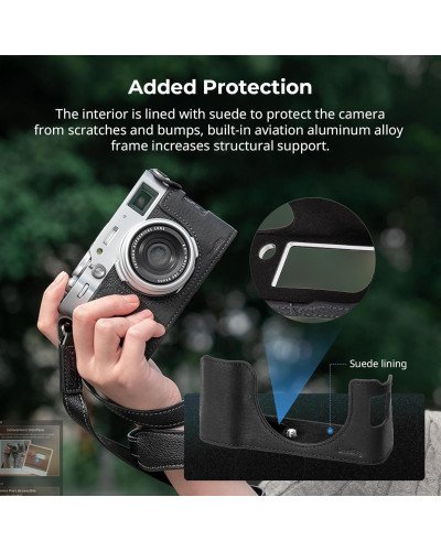 SmallRig Leather Half Case Kit for FUJIFILM X100VI (Black) SmallRig Leather Half Case Kit for FUJIFILM X100VI (Black)