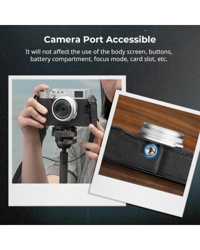 SmallRig Leather Half Case Kit for FUJIFILM X100VI (Black) SmallRig Leather Half Case Kit for FUJIFILM X100VI (Black)