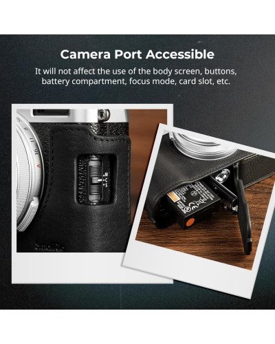 SmallRig Leather Half Case Kit for FUJIFILM X100VI (Black) SmallRig Leather Half Case Kit for FUJIFILM X100VI (Black)