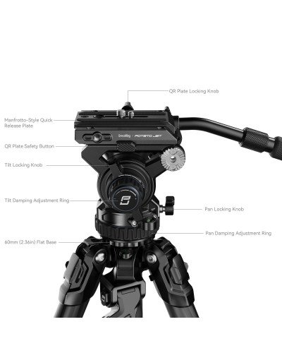 SmallRig x Potato Jet TRIBEX Hydraulic Carbon Fiber Tripod Kit