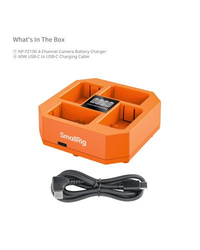 SmallRig 4-Channel Camera Battery Charger for Sony NP-FZ100