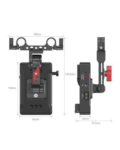 SmallRig V-Mount Battery Adapter Plate with Extension Arm 3499B