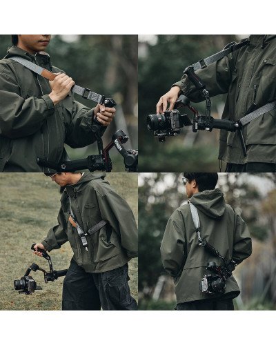 SmallRig Sling Handle with Weight-Reducing Shoulder Strap Kit for DJI RS 2 / RS 3 / RS 3 Pro / RS 4 / RS 4 Pro