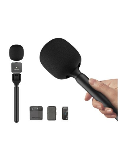 Wireless Microphone Handheld Interview Mic Adapter