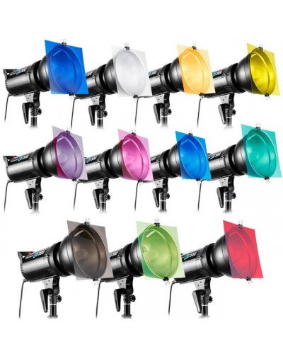 12inch 11in1 Transparent Correction Light Gel Filter Film Sheet