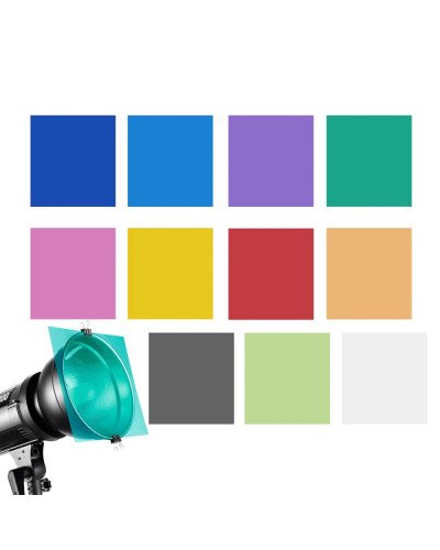 12inch 11in1 Transparent Correction Light Gel Filter Film Sheet