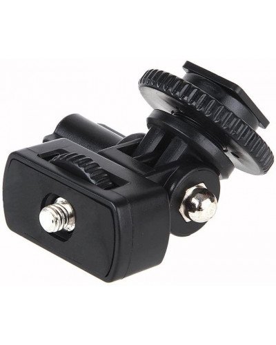 Adjustable Angle Pole Swivel Hot Shoe Mount 1/4" Screw Hot Shoe Mount Adapter