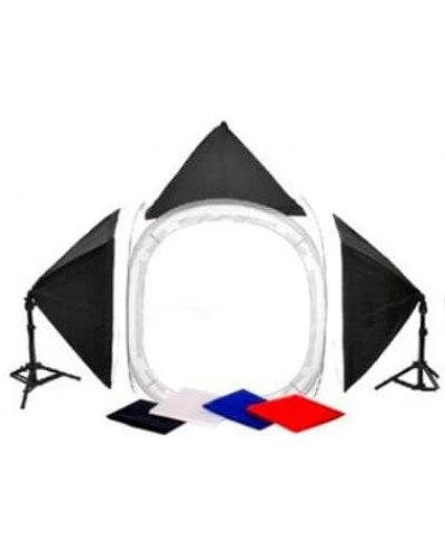 Photography Kit - 80x80cms Soft Box Tent 60x60cms Soft Lights (150W)