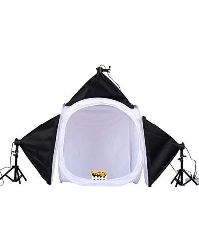 Photography Kit - 80x80cms Soft Box Tent 60x60cms Soft Lights (150W)