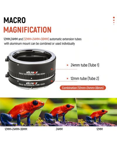 Viltrox DG-Z Auto Focus AF Macro Extension Tube Lens Adapter