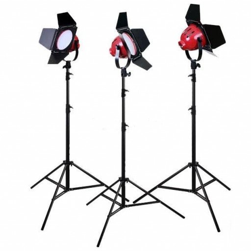 Red Head Studio Video Lighting kit with Stand (3KIT) White LED Light Red Head Studio Video Lighting kit with Stand (3KIT) White LED Light