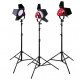 Red Head Studio Video Lighting kit with Stand (3KIT) White LED Light Red Head Studio Video Lighting kit with Stand (3KIT) White LED Light
