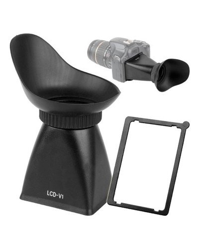 V1 LCD Viewfinder 2.8x 3" Magnifier Eyecup Hood for canon 5DII/7D/500D