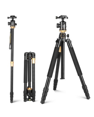 QZSD Q999H Aluminum Alloy Tripod Monopod with Horizontal Column 360 Degree Damping Ball Head QZSD Q999H Aluminum Alloy Tripod Monopod with Horizontal Column 360 Degree Damping Ball Head