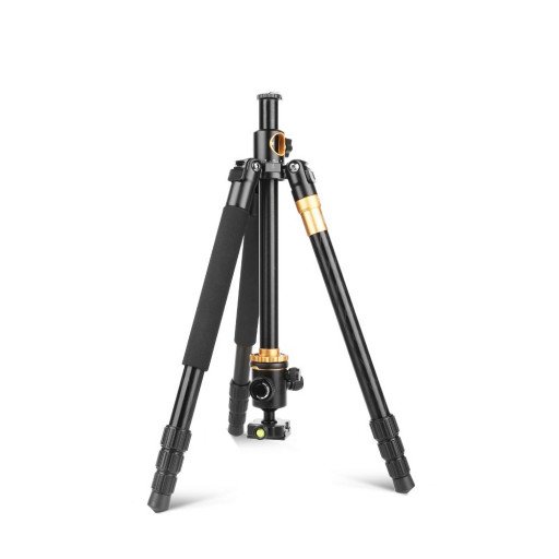 QZSD Q999H Aluminum Alloy Tripod Monopod with Horizontal Column 360 Degree Damping Ball Head